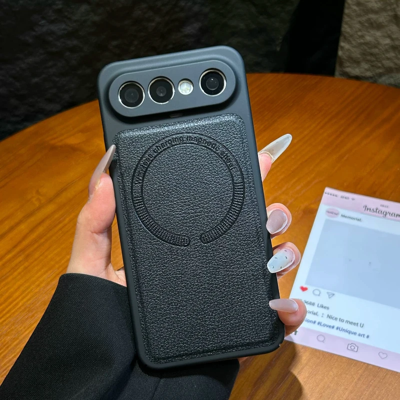 Premium Retro Leather Magnetic Non-Slip Shockproof Bumper Case