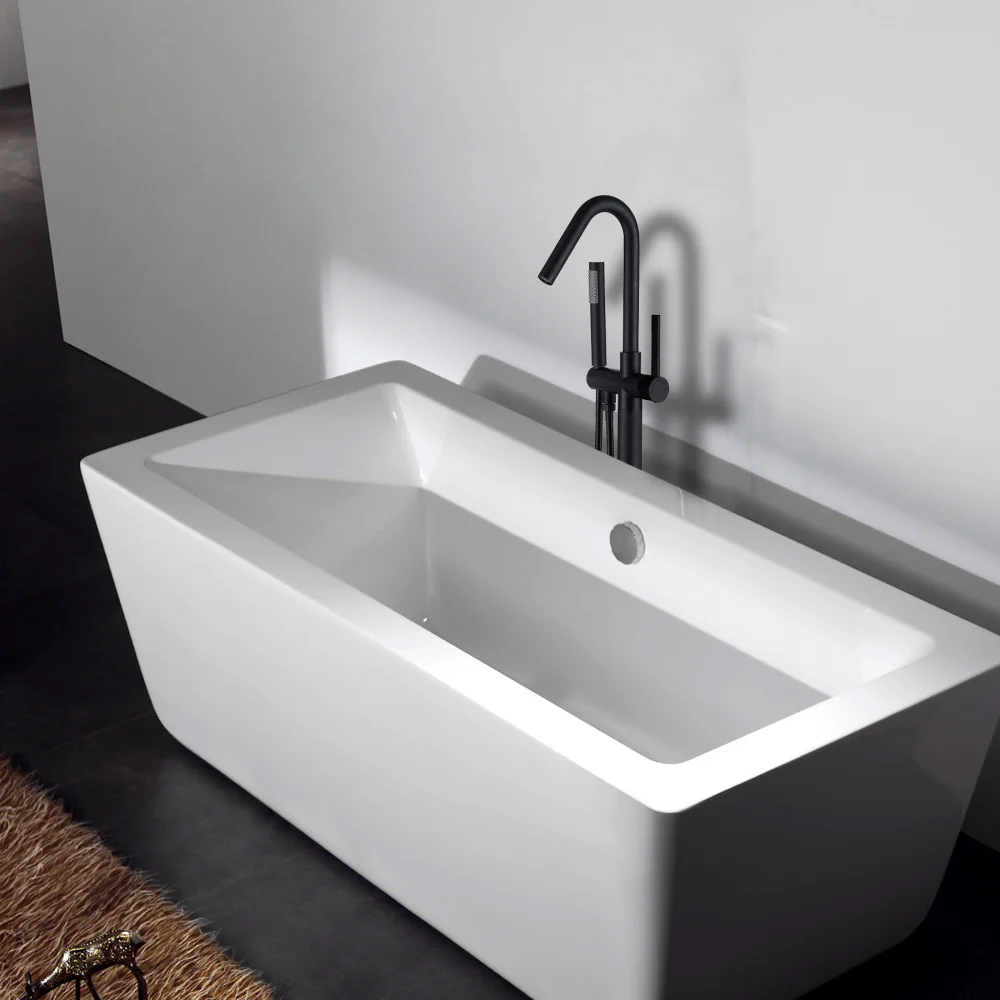 Freestanding Bathtub Faucet with Hand Shower 4