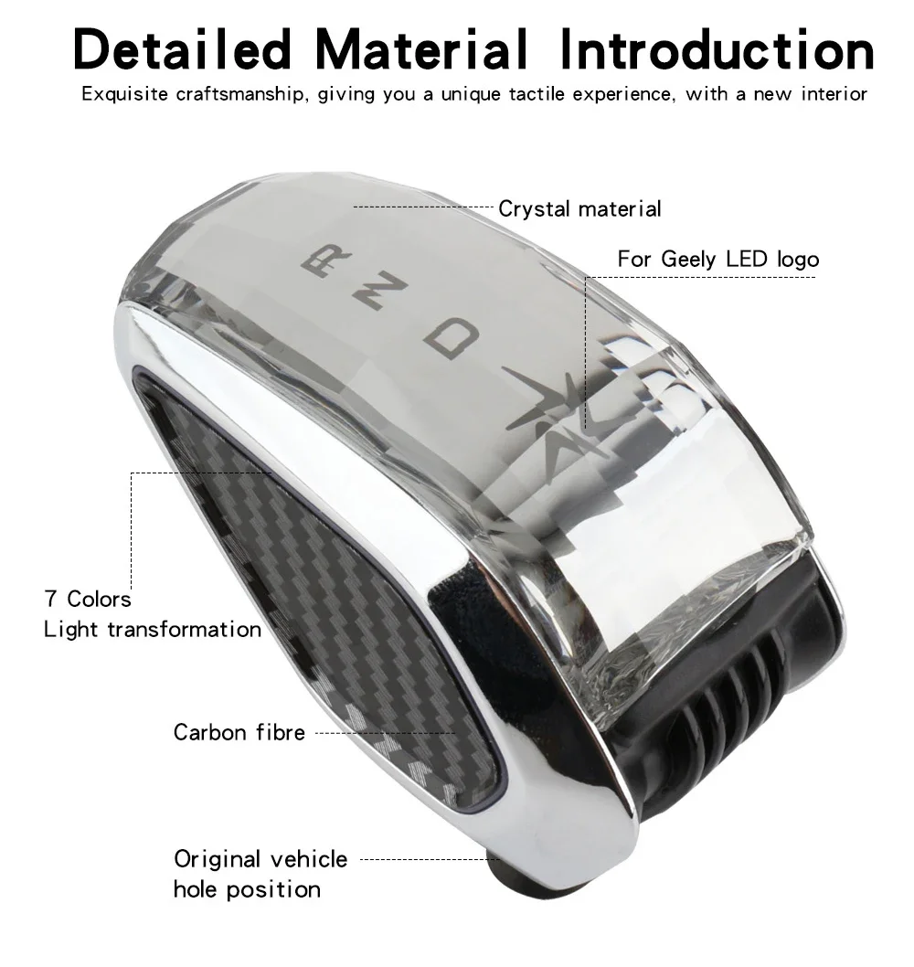 LED Crystal Gear Shift Knob Head For Geely Boyue 2023 COOL geecy L Haoyue 2023 L