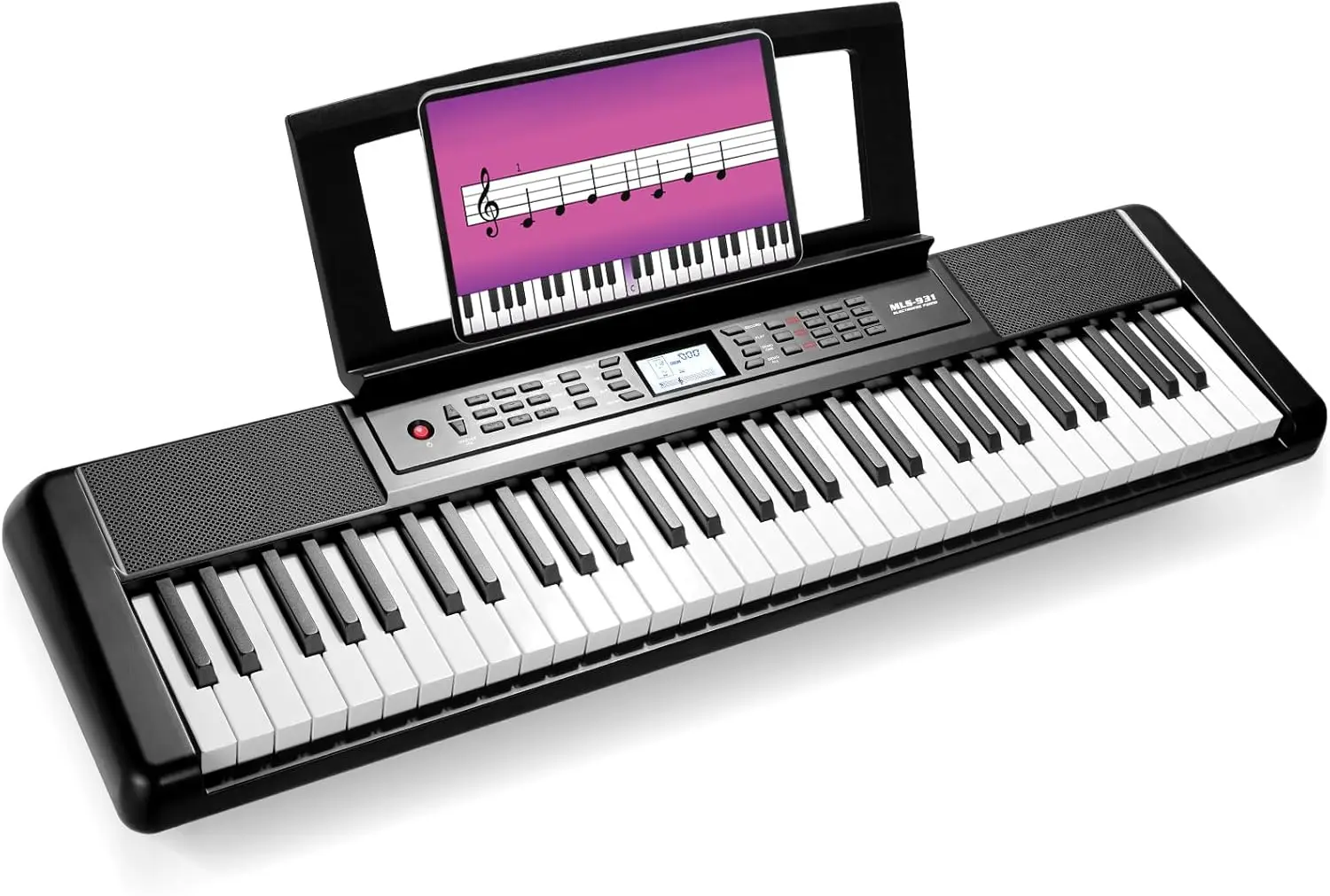 Keyboard Piano Digitalpiano 61 Tasten, E-Piano-Tastatur für Anfänger, 300 Sounds und Lehrfunktion, elektronische Tastatur