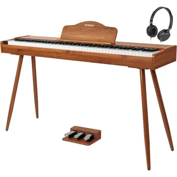 STRICH Digital Piano 88 Keys HammerAction Weighted Keyboard with Full Size Electric Piano Keyboard Stand Builtin 25Wx2 Speakers