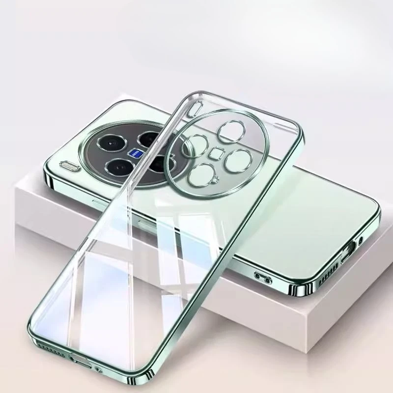Electroplating Silicone Soft Shell Phone Case with Lens Protection