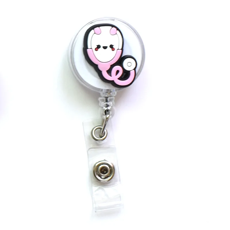 1PCS Retractable Pull Badge Nurse Cute Badge Reel Clip Badge Holder Yoyo  Card Doctor ID Card Chain Clips School Student Office - AliExpress