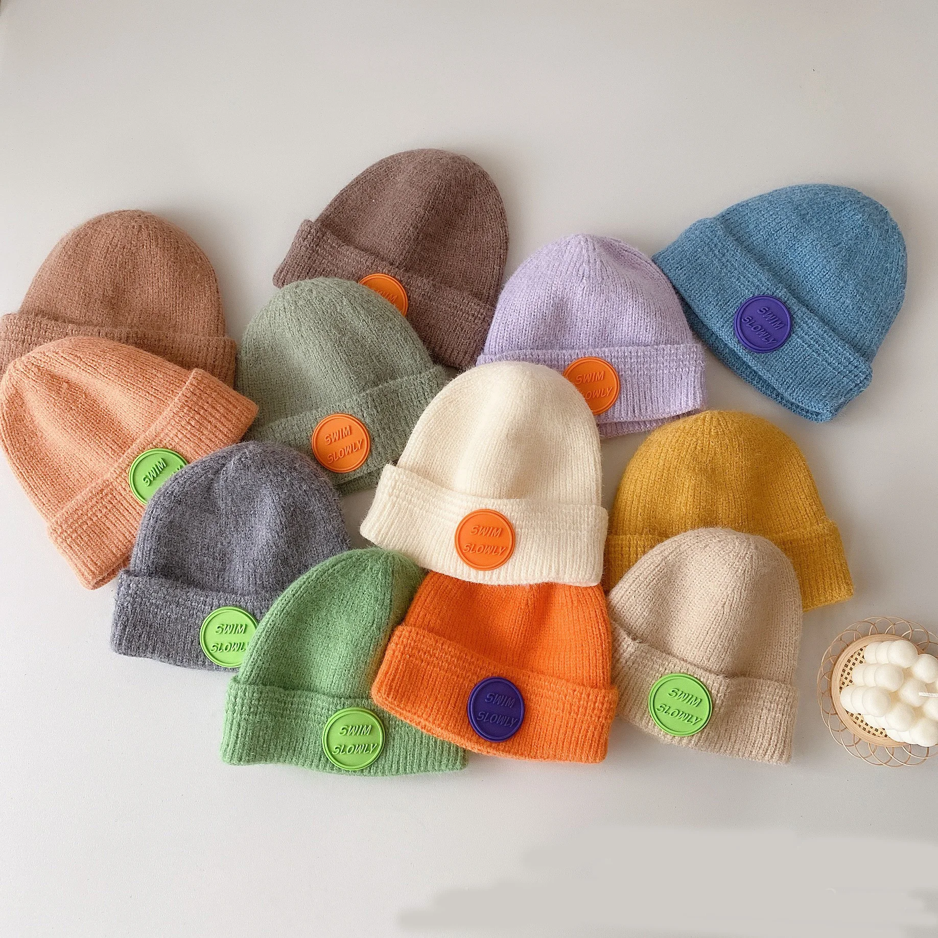 

Kids Girls Boy Winter Wool Cap Beanies Children Toddler Spring Autumn Cute Warm Knitted Bucket Hat Crochet Hat Baby Accessories