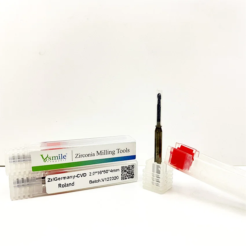 Vsmile-Fresa de revestimiento de diamante Roland, coronas de bloque de circonita, Alemania, DWX-50 / DWX-51/DWX-52D, 500-800