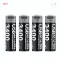 USB AA 3400mWh 4PC