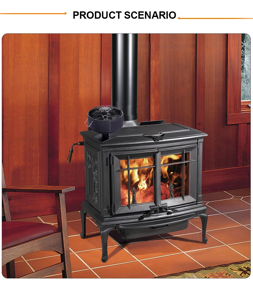 4 Blades Heat Powered Fireplace Stove Fan Wood | Wood Fireplace Heater Fan  - 5 Blades - Aliexpress