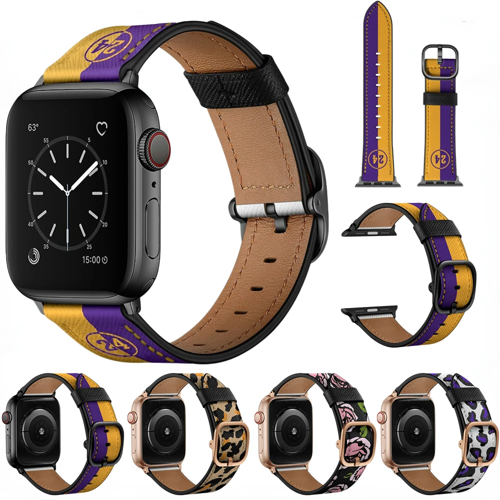 

Premium Leather Strap for Apple Watch Band 44mm 40mm 45mm 41mm 49mm 42mm 38mm Bracelet Belt for iWatch Series 8 Ultra 7 SE 3 5 6