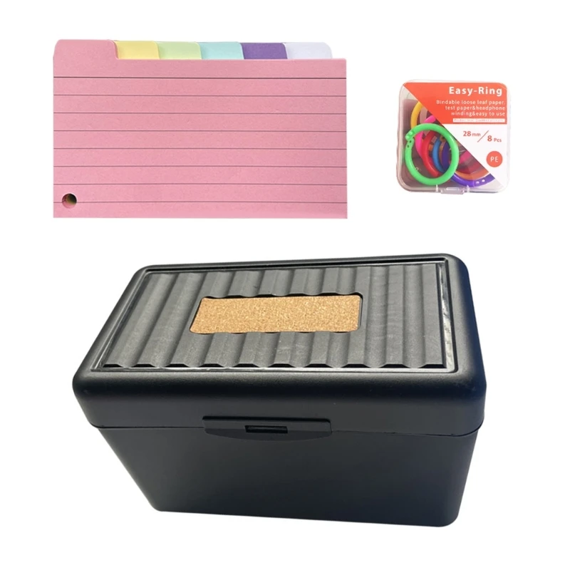 DXAB Colored Index Cards Dividers 3x5 Inches Tabbed Cards Ruled Note Card Dividers Lined Pattern Flashcards Studying Cards 2