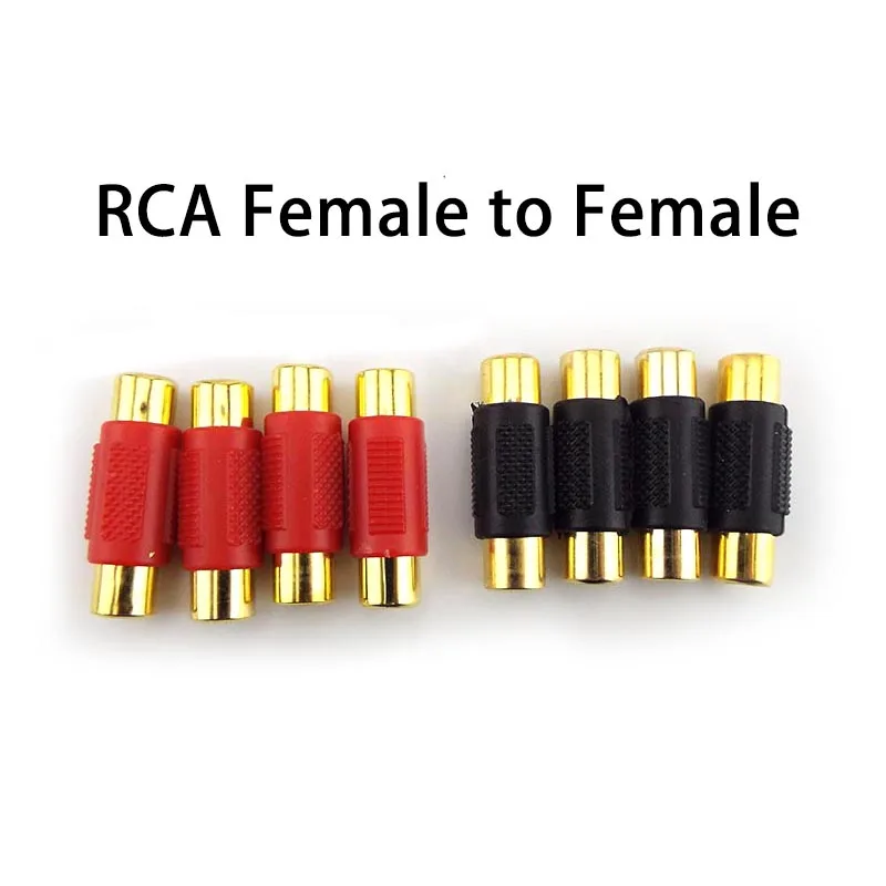 2/4/10 шт. позолоченная головка лотоса rca мама к rca мама Кабель-адаптер rca duplo кабель удлинитель видеосигнала
