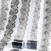 55mm*2m Black White Lace PET Tapes DIY Scrapbooking Junk Journal Aesthetics Decor Diary Collage Masking Tape Stationery Supplies 1