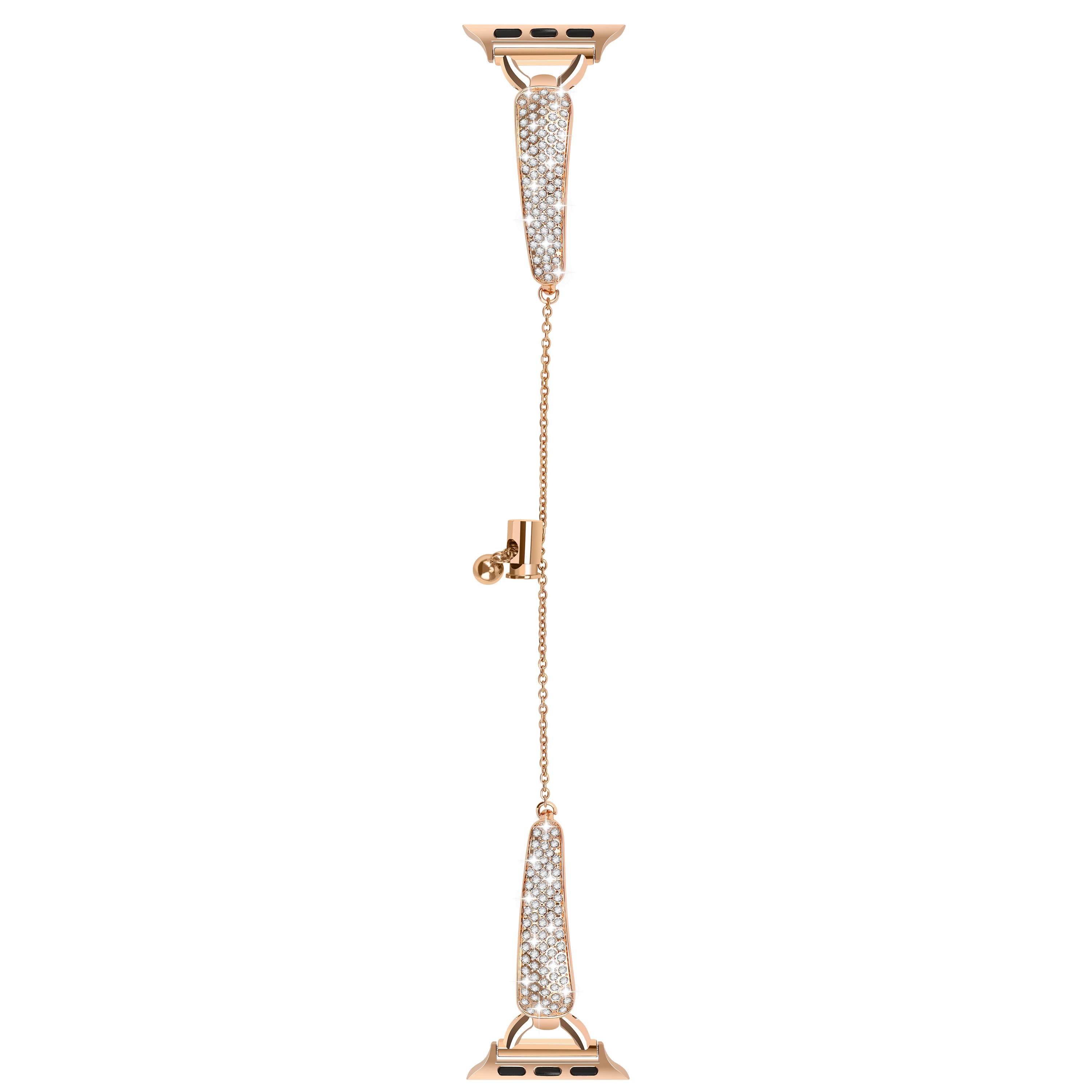 Elegant Rhinestone Bracelet Band for Smartwatches - Women's Dressy Metal Strap
