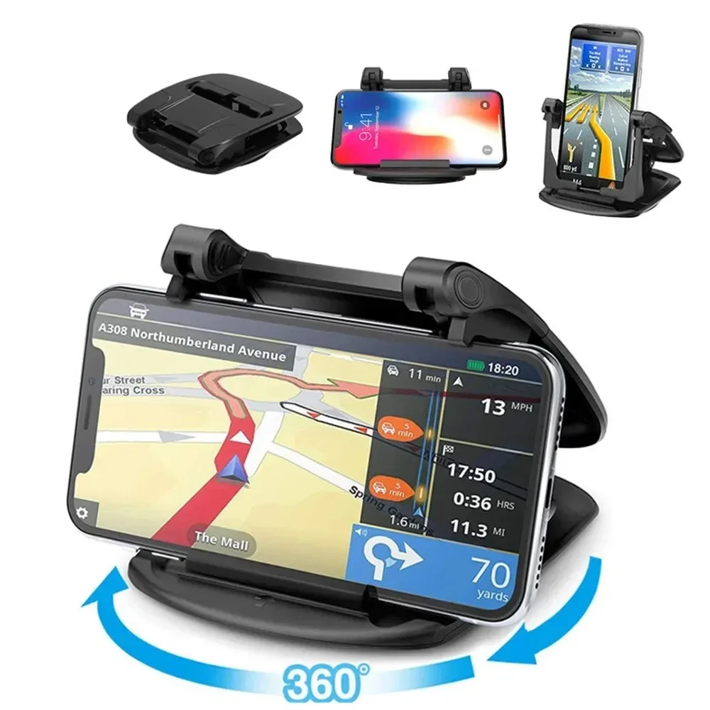 Upgrade Car Phone Holder 360 Degree Rotate Dashboard Non-slip Mat Adjustable Rubber Mount Holder GPS Mobile Phone in Car
