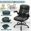 Leather Office Chair, PU Home Computer Desk Chairs with Ergonomic Back Support, 360°Swivel Free，Small Gmaing Chair 6