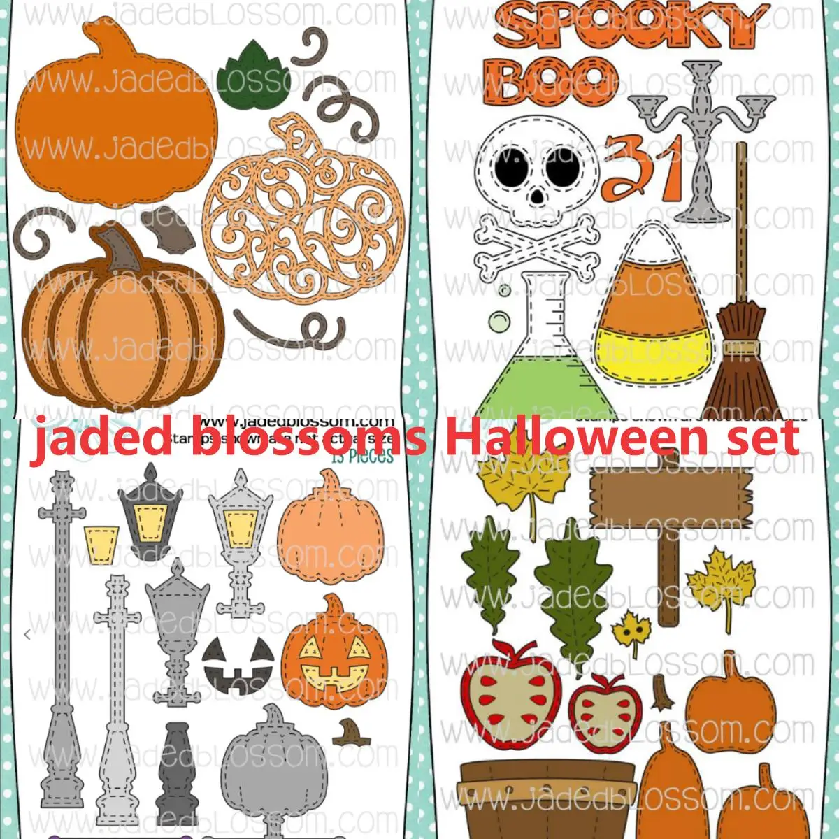 할로윈 조명 2025 신제품 금속 커팅 다이 스크랩북 다이어리 장식 엠보싱 템플..