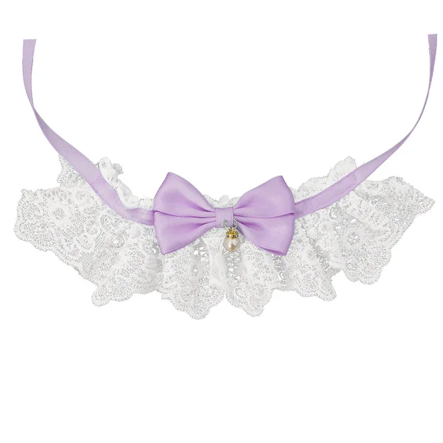 New Christmas Pet Outfit Lace Cute Bow Cat Collar Headband for Small Dogs - Convenient  and  Practical  Home  Accessory 5
