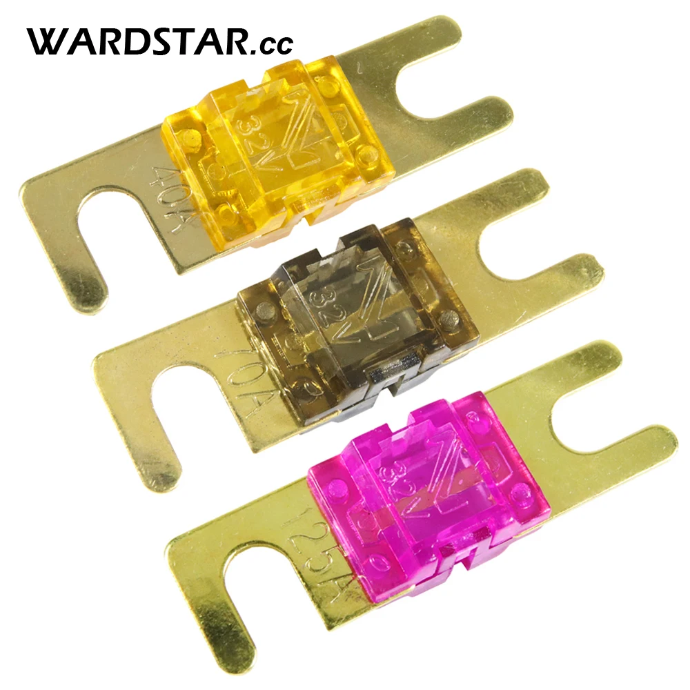ANL Gold Plated Sheet Audio Car Fuses Mini Car Stereo Audio AFS Fuse 20A 30A 40A 50A 60A 70A 80A 100A 120A 125A 150A 175A 200A car fuses