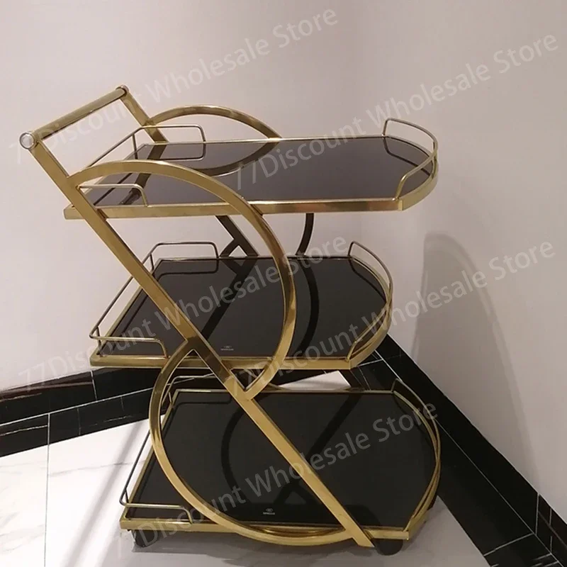 Utility Cart Trolley Kitchen Island Bar Tables Organizer Rolling Wine Rack Serving Shelf Archivadores Hotel Furiture