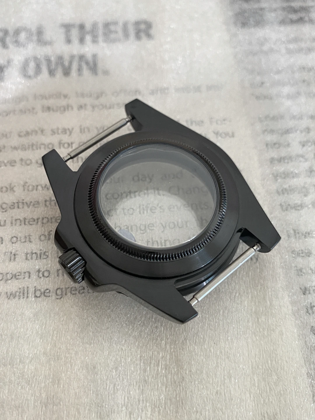 SUB electroplated black stainless steel nh35 case 40mm Sapphire glass fitting NH35/NH34 movement watch accessories