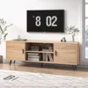 70 Inch Mid Century Modern TV Stand for 75 Inch TV, Wood TV Stand with Storage, Entertainment Center for Living Room Bedroom 2