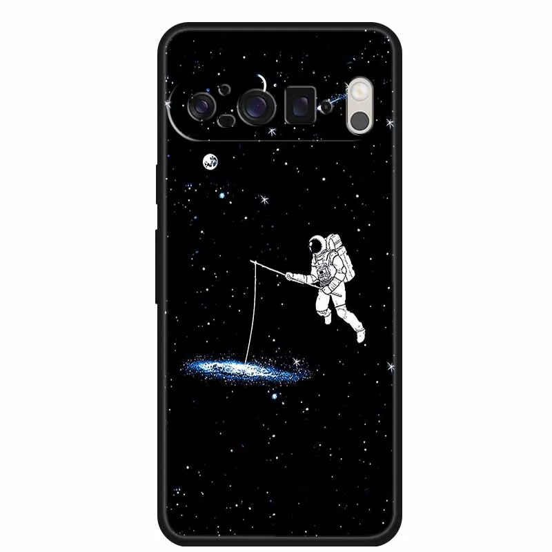 Space-Themed Soft Silicone TPU Phone Case - Astronaut Design