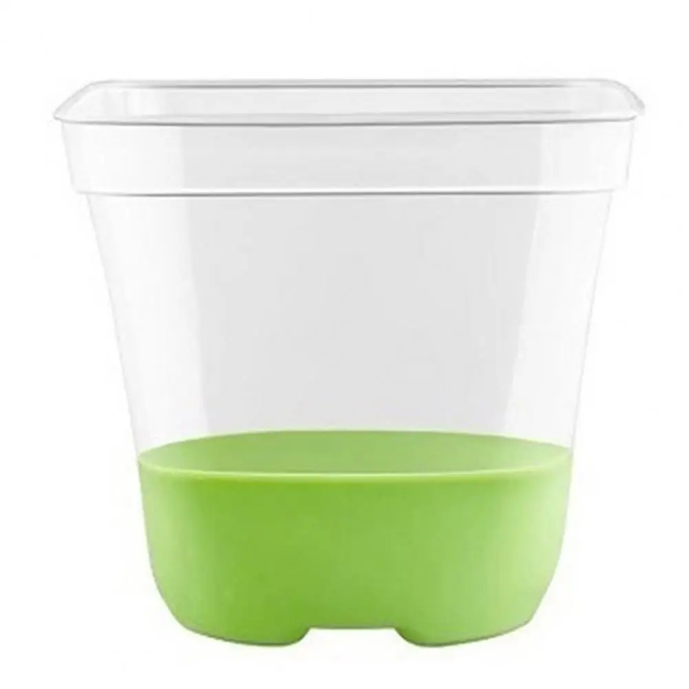 Silicone Nursery Pot with Drainage Holes Plant Pot with Raised Feet Silicone Base Square Nursery Pots for Healthy for Plants