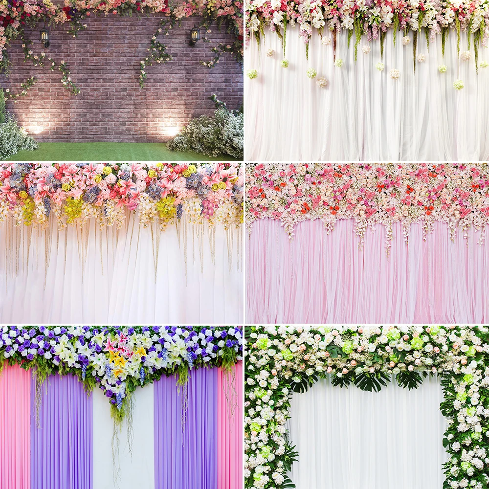 Wedding Flower Curtain Blossom Floral Garland Wall Party Decoration