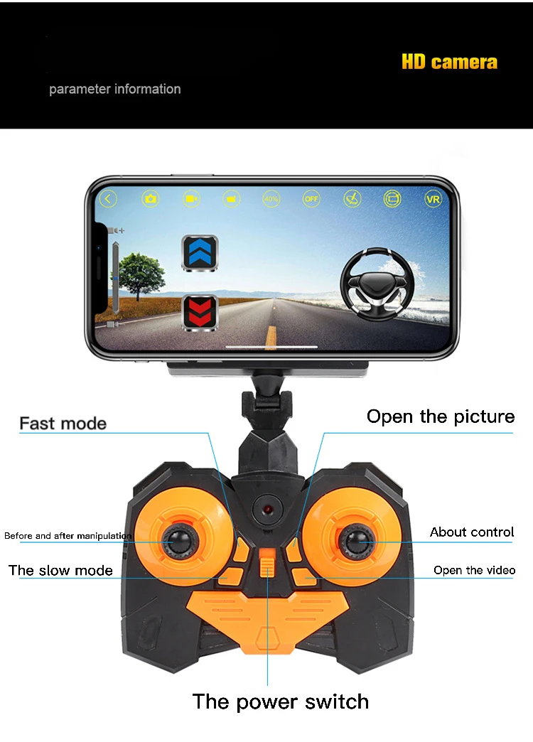 New RC Remote Control Electric Car With Camera, Alloy Remote Control Off-road Climbing Toy Car 3