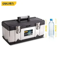 17inch Suitcase Tool Box Stainless Steel Toolbox Protable Empty Tools Storage Box Multifunction Household Tools Organizer Boxes 2