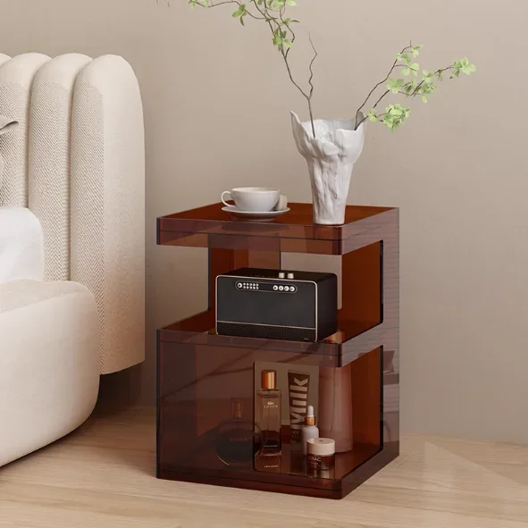 Modern simple household living room sofa side table mini small coffee table bedroom light luxury bedside