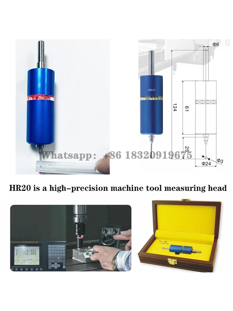 

CNC 3D photoelectric edge finder engraving machine three-dimensional centering rod high precision 0.001mm HCT Hr20 cyclmotion