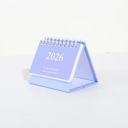 Compact 2026 Desk Calendar & Planner for Home or Office - Annual, Monthly, Daily Organizer with To - Do Lists (Purple)
