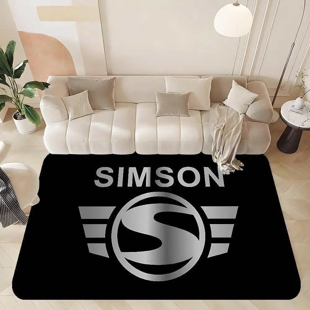 모터사이클 S-심슨스 주방 매트 저렴한 미끄럼 방지 모던 거실 발코니 프린트 모던 홈 데코