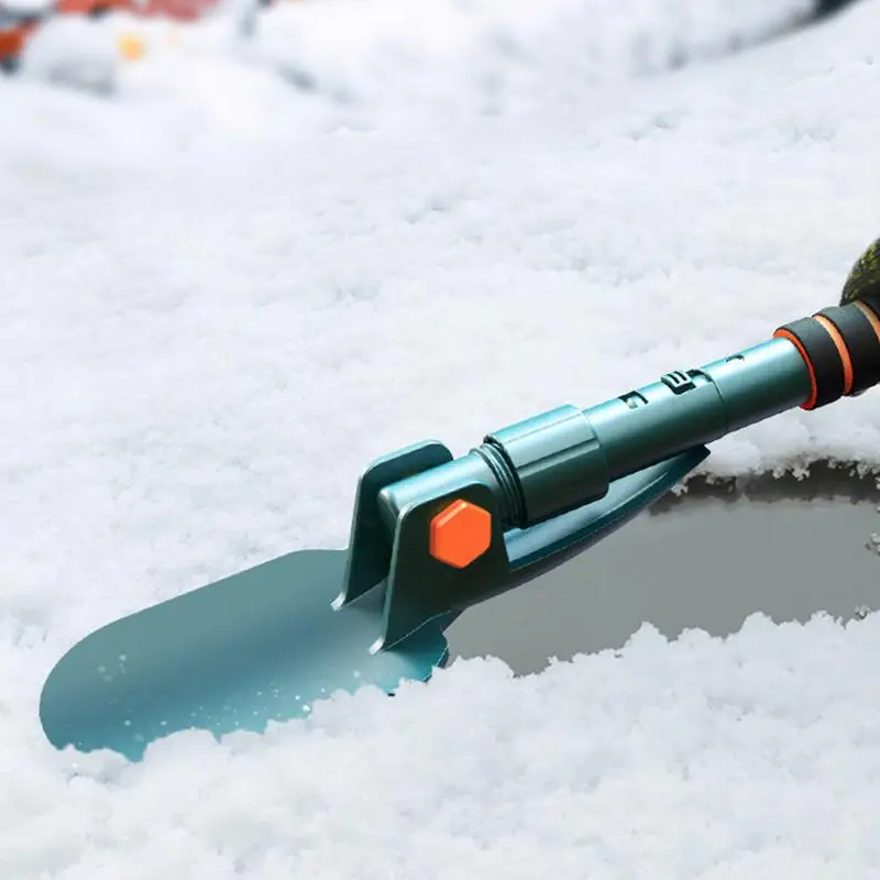 4 In 1 Multifunction Extensible Rotatable Auto Car SUV Truck Windshield Snow Ice Removal Scraper Crusher Brush Shovel