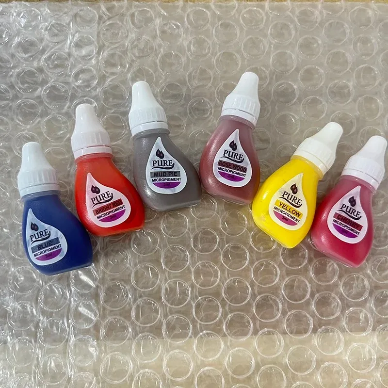Tattoo Ink MakeUp Sets Scalp Micro Pigment for Semi Permanent Tint Art Eyebrow Eyeliner Lips Beauty Microblading Pigments