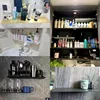 Floating Bathroom Shelves Without Drilling Storage Wall Rack Home Organizer Ledge Hardwares Cabinet Kitchen Accessories Toilet 3