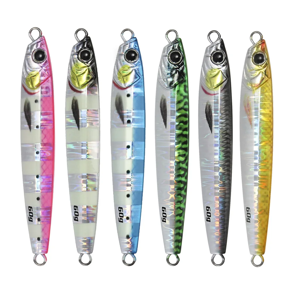 JIGGING PRO 40g 60g 3D Jig Minnow Casting Jig Shore Jigging Lure Sea  Fishing Metal Jig Bait