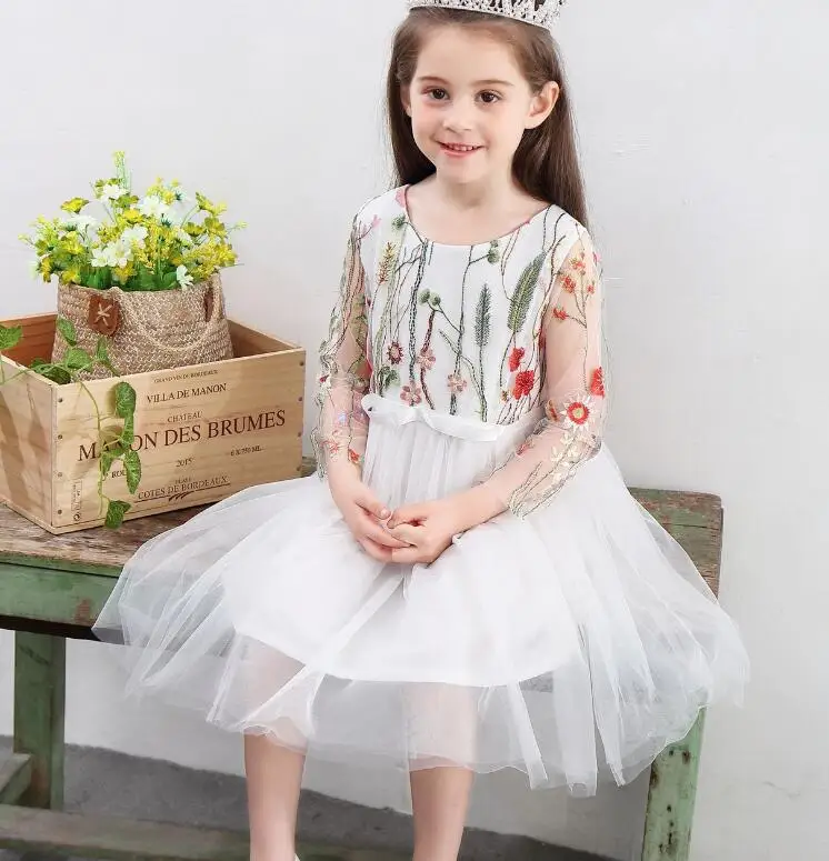 cute dresses	 MERI AMMI Children Girl Clothing Lace Sleeve Dressing Princess Summer Dress Fairy Dress For 2-10 Year Baby Kids satin dress Dresses