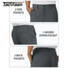 TACVASEN Golf Pants Men Stretch Lightweight Quick Dry Work Pants Waterproof Flat Front Dress Pants with 5 Pockets 30"/32"/34" 3