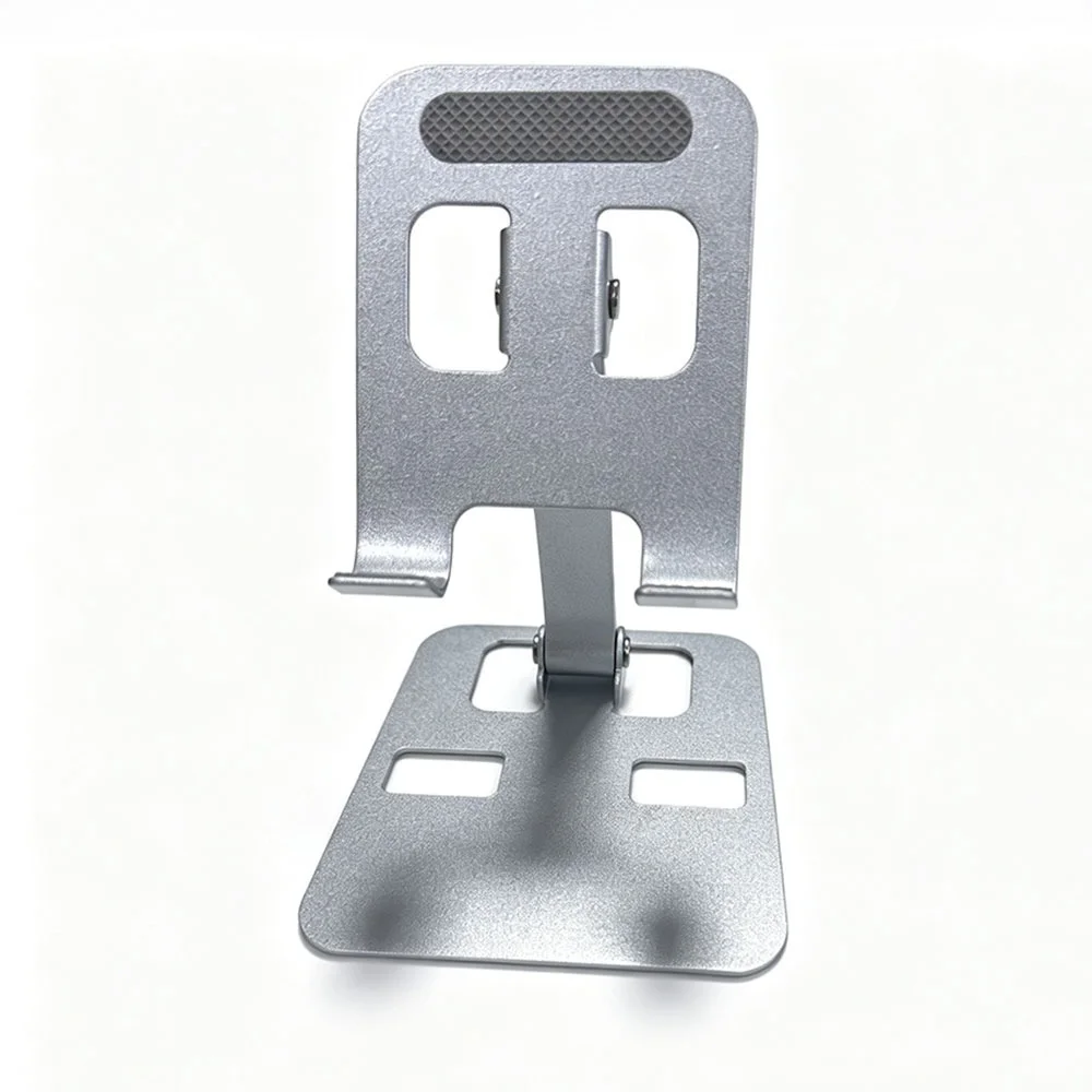 Universal Foldable Adjustable Desktop Phone Holder for Hands-Free Use in Home, Office, or Kitchen