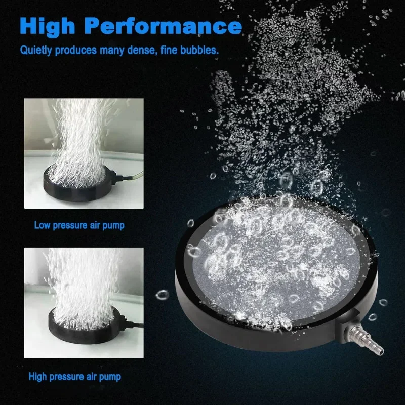 10/13cm Bubble Disk Air Stone Bubble Stone Aerator for Aquarium Fish Tank Pond Hydroponic Oxygen Pump Air Pump Accessories