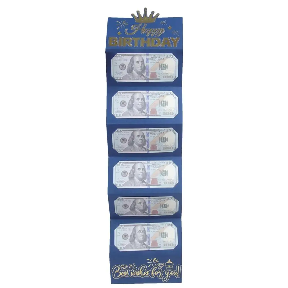 Creative Birthday Wallet Greeting Card – Folding Cash Holder Red Envelope Style, Unique... - SKU BWGC0834 - UGI Packaging