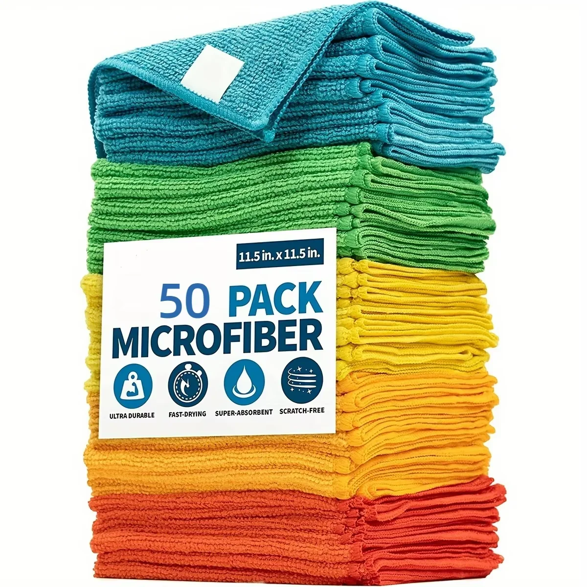 Premium Microfiber Cleaning Cloth Set - Ultra-Absorbent and Durable Household Towels
