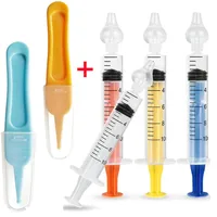 Professional Baby Nasal Aspirator with Nose Cleaning Tweezers Set Syringe Nasal Irrigator with Tweezers for Newborn Infants Kids 1