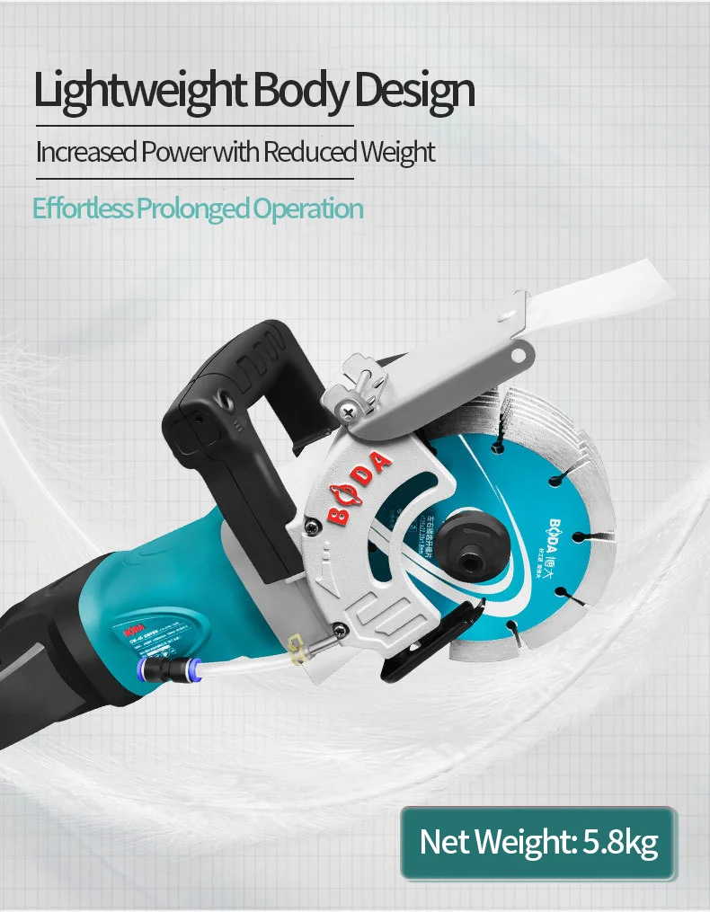 BODA 4000 W bürstenloser elektrischer Beton- und Wandjäger, 5,8-kg-Laserschneider, automatischer Schutz und schmutzfrei zum Schneiden von Zement/Barsch – Detail 4