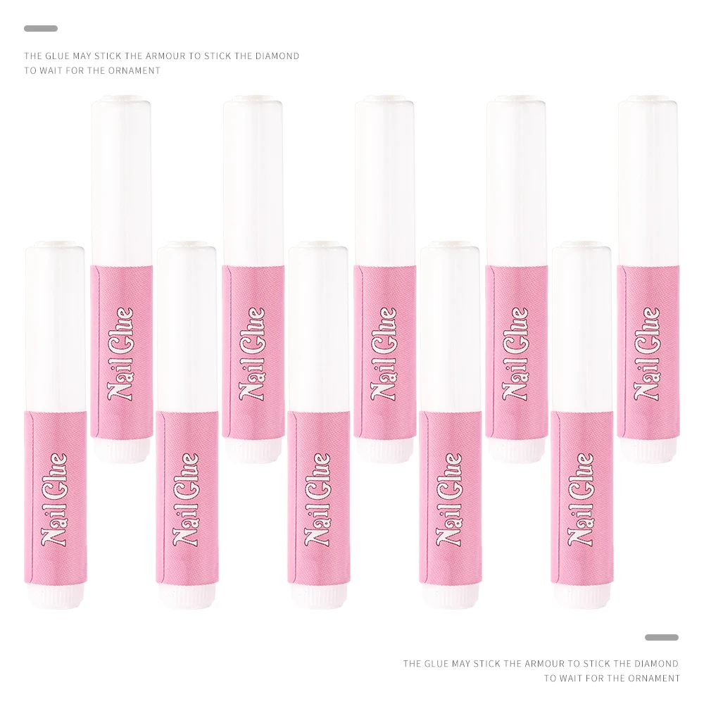 100/50Pcs Professional Fast-Dry False Tips Nail Art Glue 2g Adhesive Glue For Nail RhinestoneMini Beauty Fake Nail Manicure Glue 5