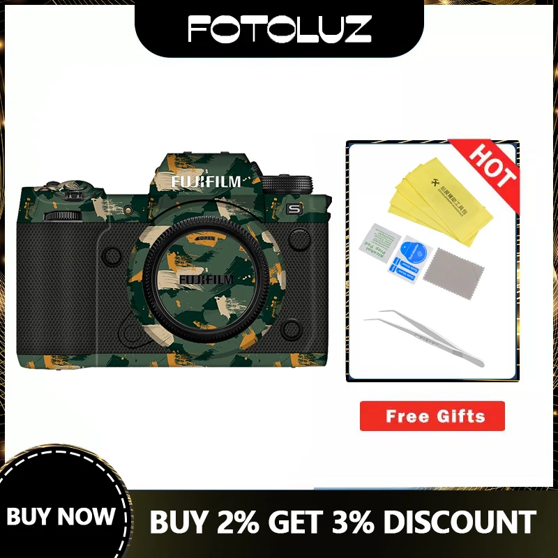 X-H2S Lens Wrap Skin Camera Lens Skin Decal Fujifilm X-H2 Sticker Anti-Scratch Protector Cover Film Case