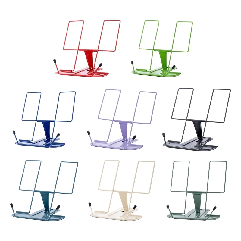 

H4GA Metal Bookrest Adjustable Recipe Teblet Stand for Books Phones