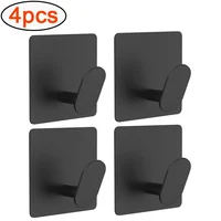 4/1pcs Stainless Steel Bathroom Robe Hooks Adhesive Wall Hook Towel holder Bathroom Kitchen Hardware Multi-Purpose Hanger Hook 5