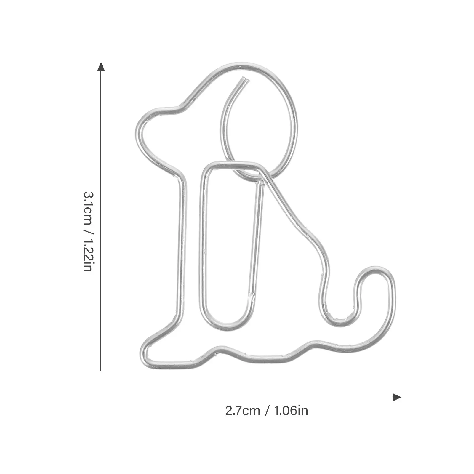 50Pcs 크리 에이 티브 종이 클립 금속 문서 클립 사무실 연구 노트북 스크랩북 달력에 대한 섬세한 작은 종이 클립